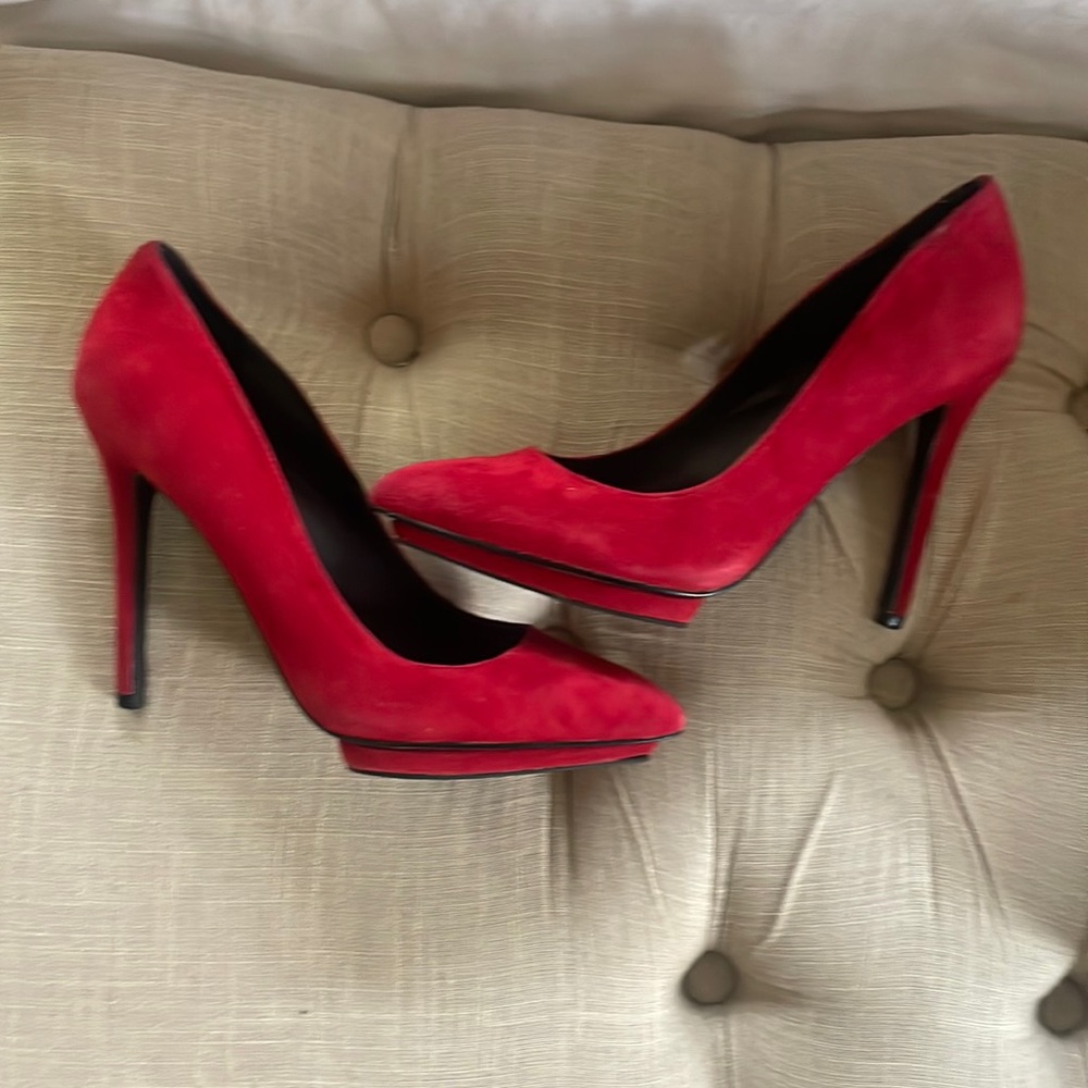 Dolce Vita red suede pumps